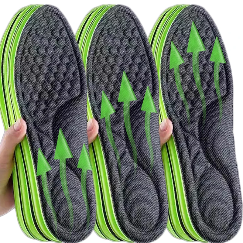 2/10pcs Soft Memory Foam Orthopedic Insoles Black Deodorizing Insole Shoes Sports Absorbs Sweat Antibacterial Shoe Accessories
