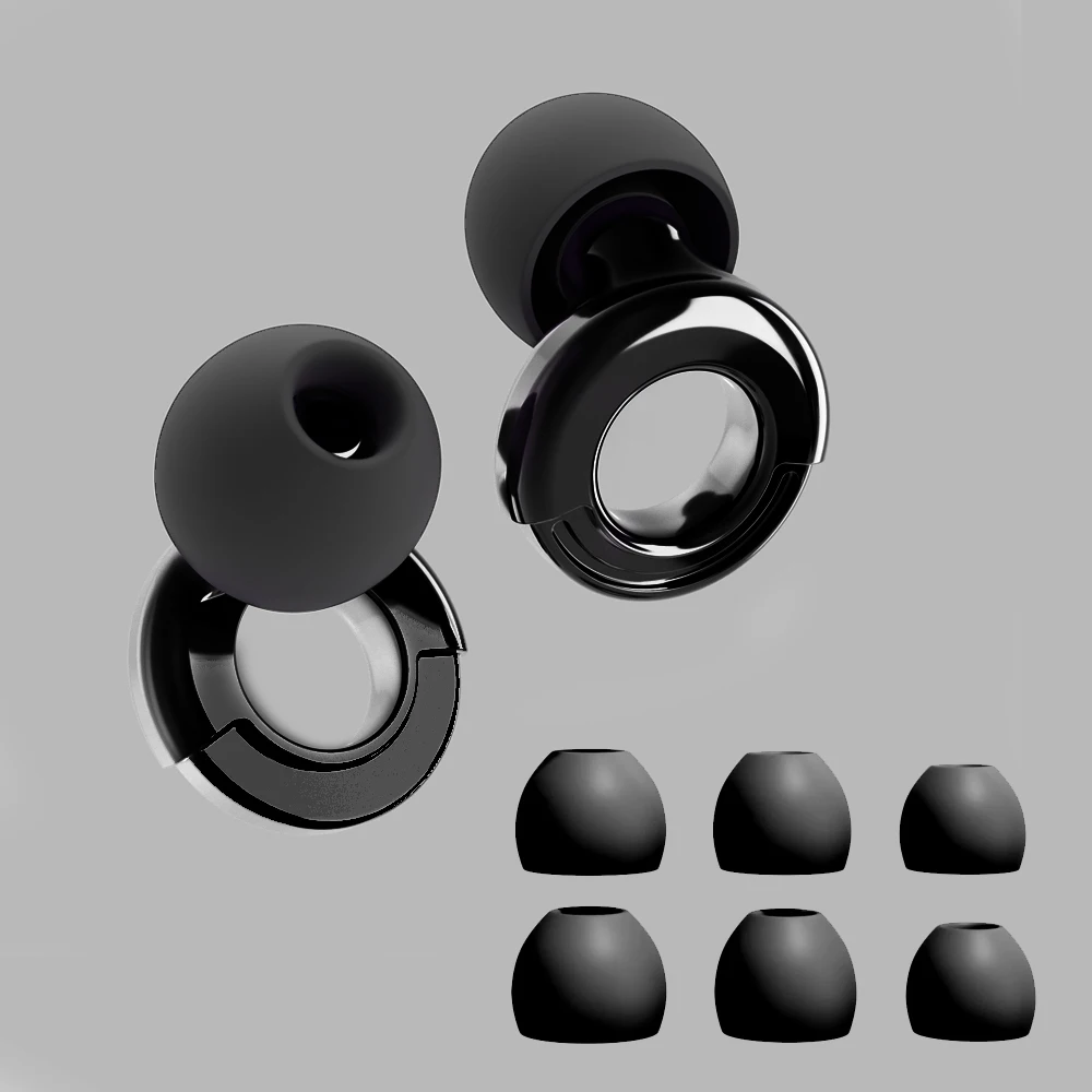 HUAK Loop Quiet Ear Plugs – Silicone Noise Filtering, Noise Reduction for Sleeping, Swimming & Motorbike