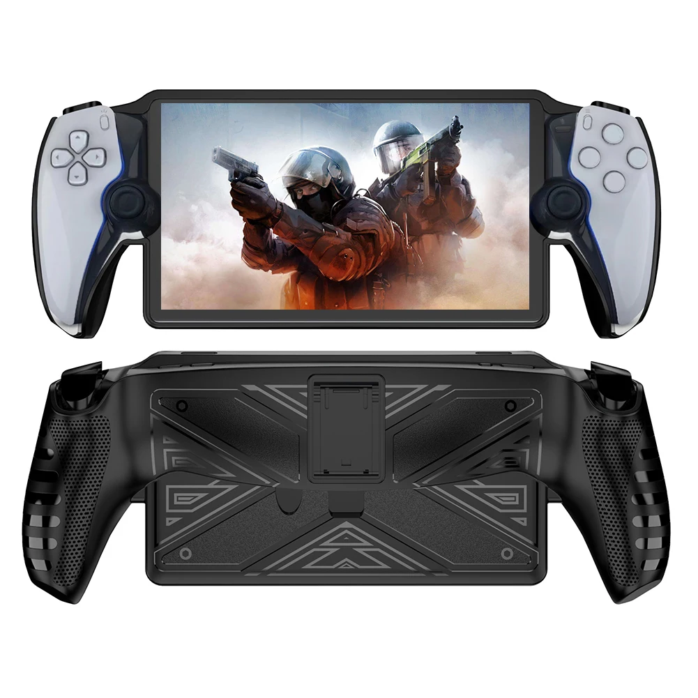 Protective Case Cover Shockproof Game Machine Grip Shell Case Anti-Scratch Game Console Protective Cover for PS5 Portal