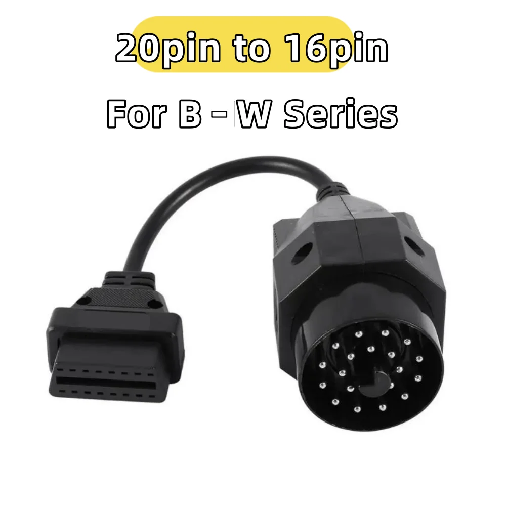 For B-W 20 PIN to 16 PIN OBD2 Female Adapter Connector OBD OBD2 OBDII Diagnosis Connector Extension Cable adapter for BM W