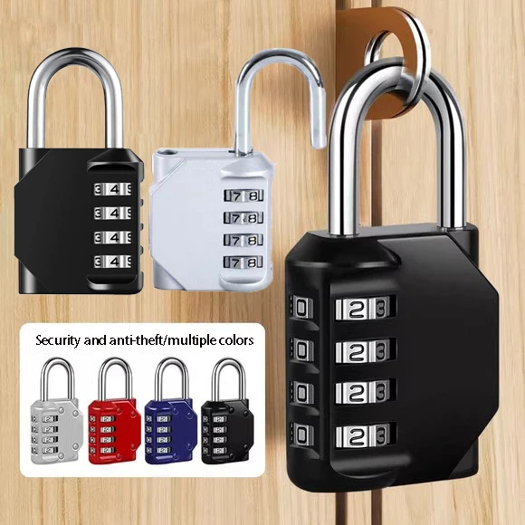 1pc Combination Lock Resettable 4 Digit Padlock with Combination Waterproof and Heavy Duty Combination Padlock Combinación