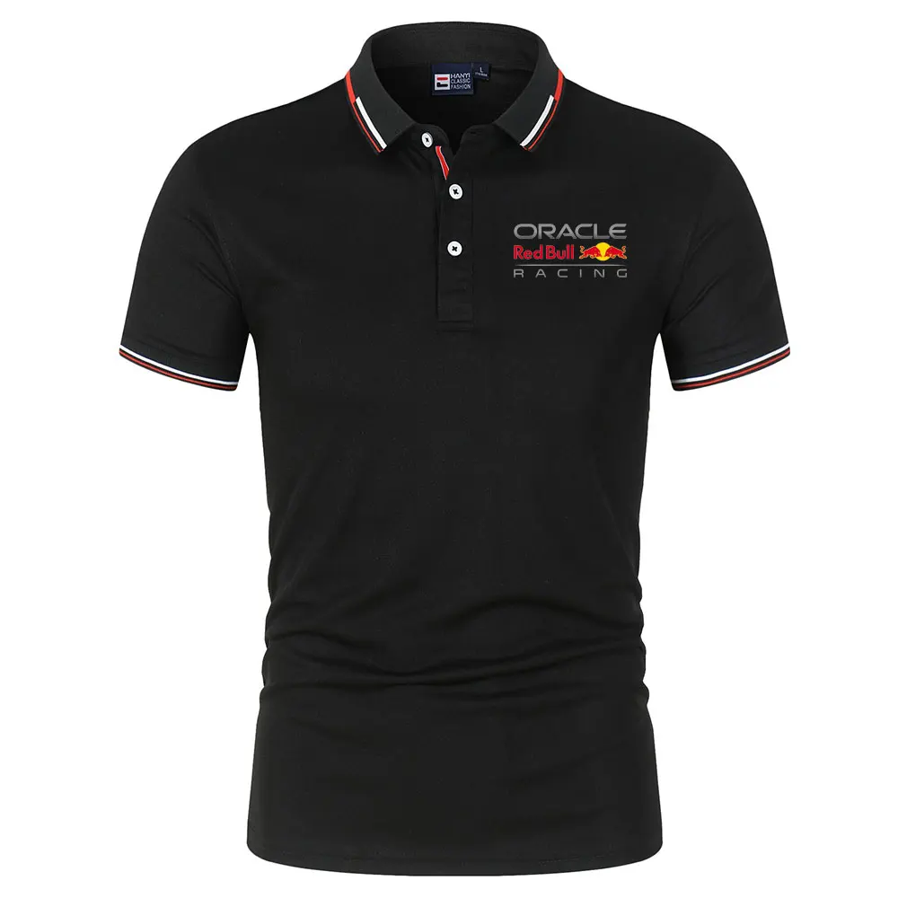 Red Bull Racing Team Men Polo Shirt Summer Short Sleeve Male Oversized Polos T-shirt 2025 New Fashion Men's Clothes Tops