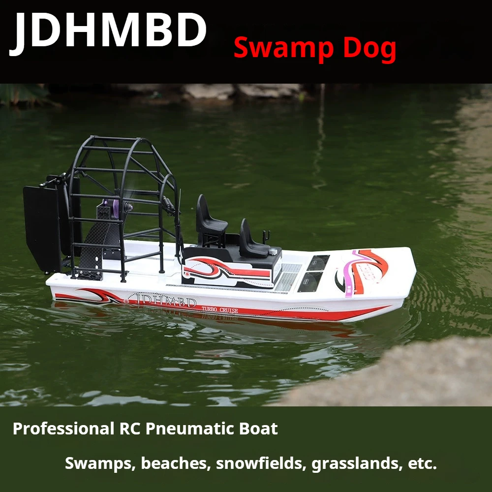 Swamp Dog Air Cushion RC Boat - High Speed Amphibious Hovercraft 1:13 Scale DIY Model for Water Land & Mud Play