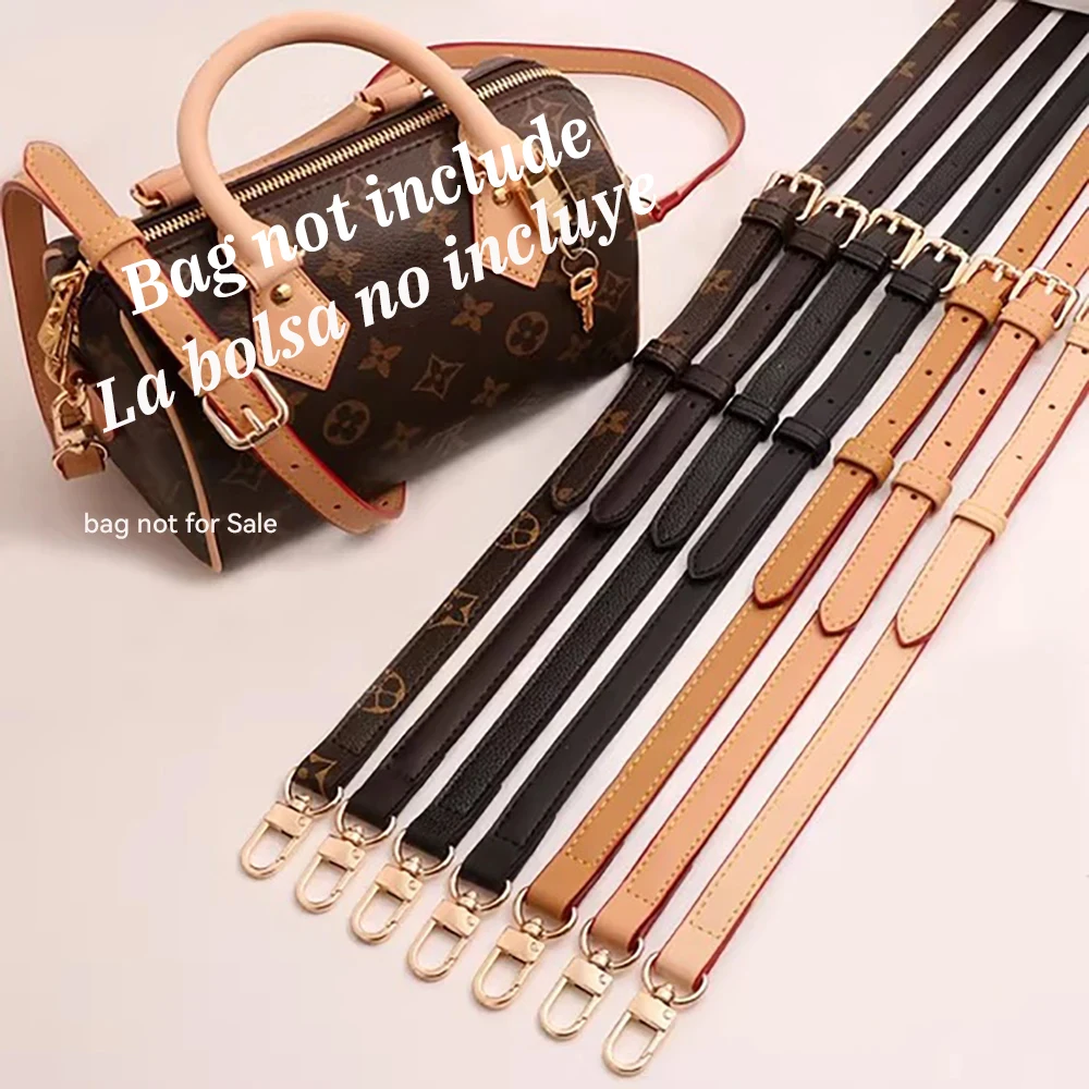Replacement Synthetic Leather Bag Straps for LV Speedy 20 25 30 Shoulder Straps Ajustable Crossbody Long Bags Belt Accessories