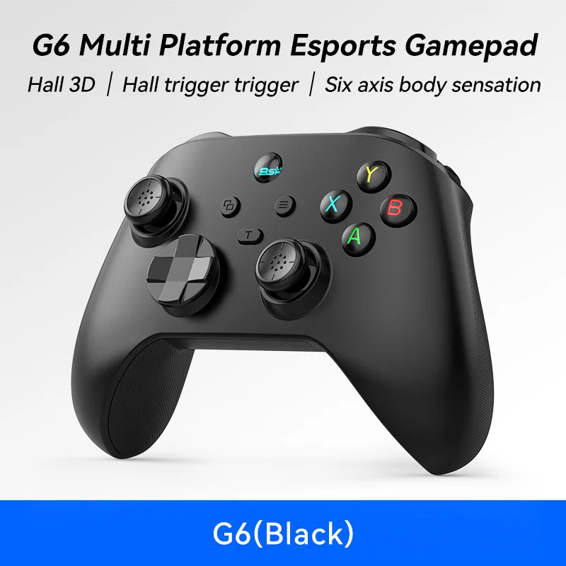 G6 wireless Bluetooth mobile game controller with Hall trigger and Hall joystick supporting switch/pc
