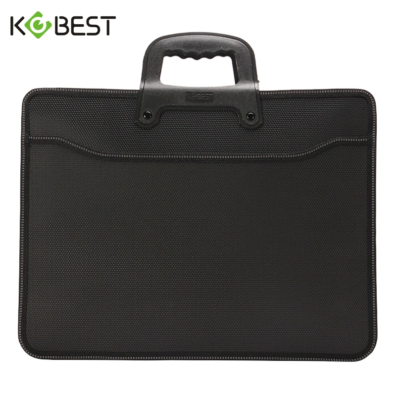 A4 Large Capacity Laptop Handbag Multi-Layer Folder Meeting Storage Briefcase Hand Carry Office File Bag for Business Travel