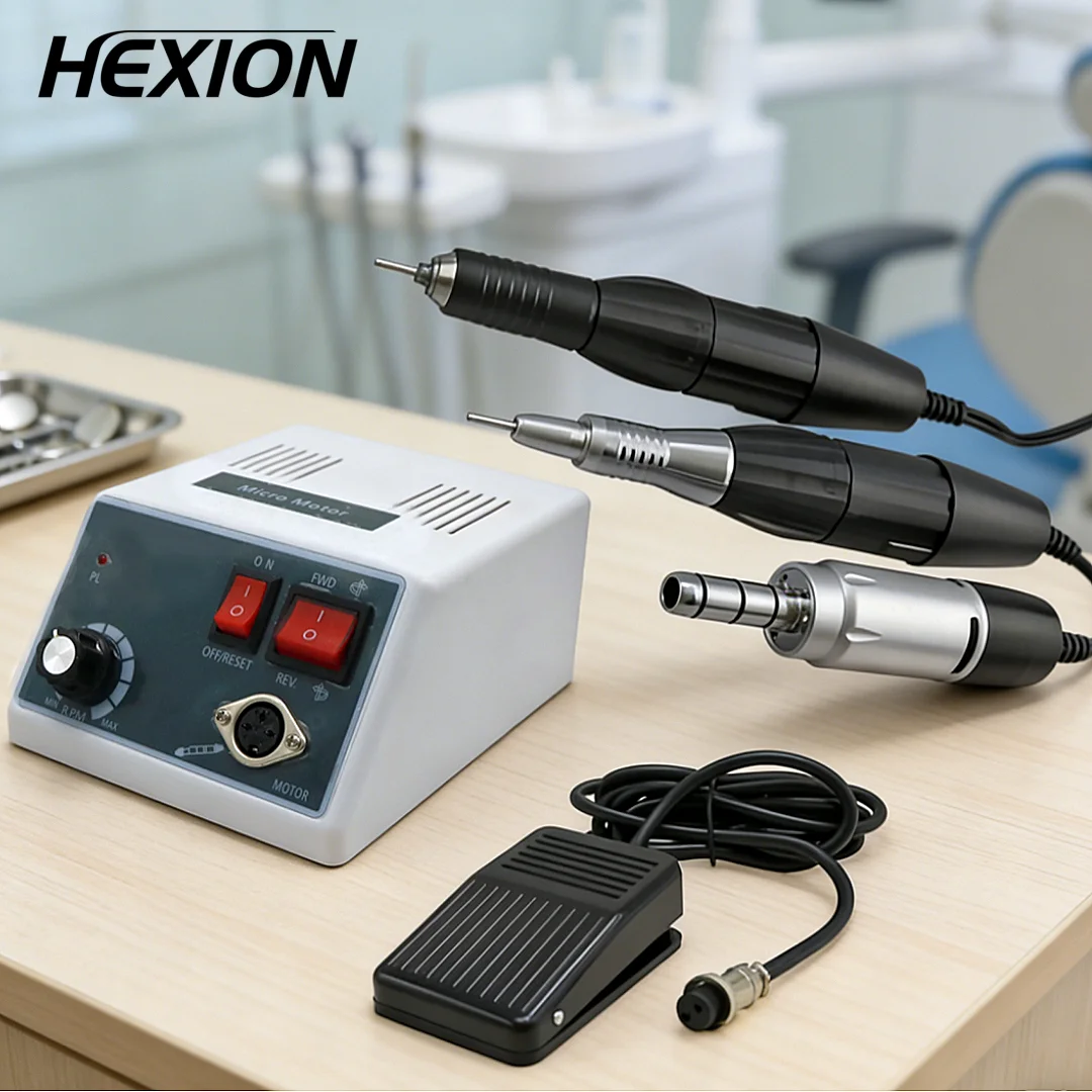 Professional Dental E-Type Micromotor Polisher-35,000 RPM High Speed Lab Handpiece with 18/102/204Handle for Grinding & Manicure