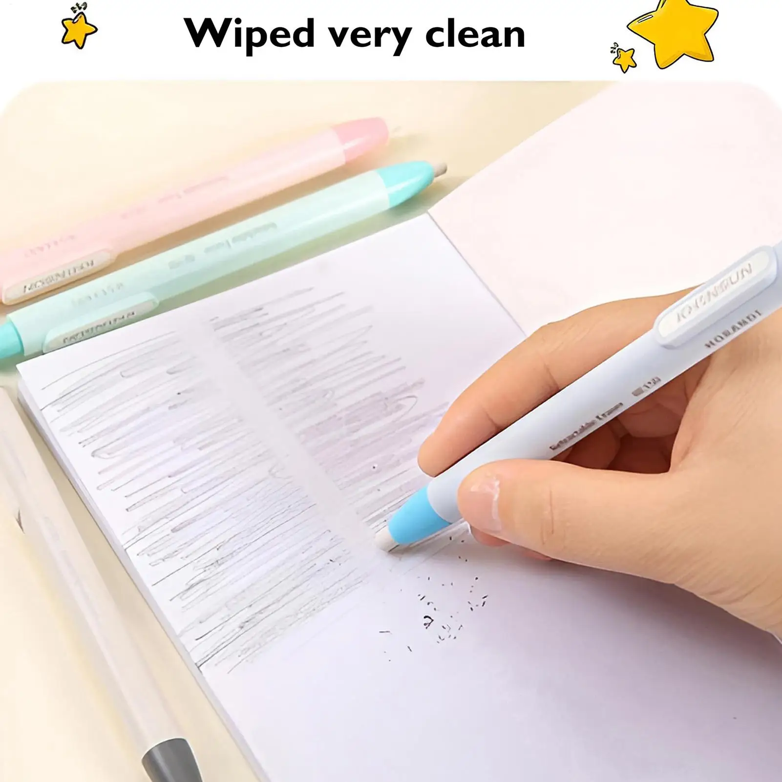 Eraser Pen Refillable Push Type Mechanical Eraser Pencil for School Office Drawing Sketching Writing Correction Study Stationery