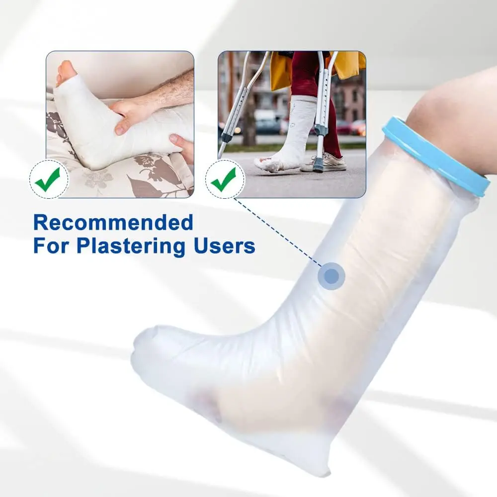 1Pc Shower Watertight Foot Protector for Adults Child Leg Cast Covers Extra Large Capacity Adult Thigh Tension Super Waterproof