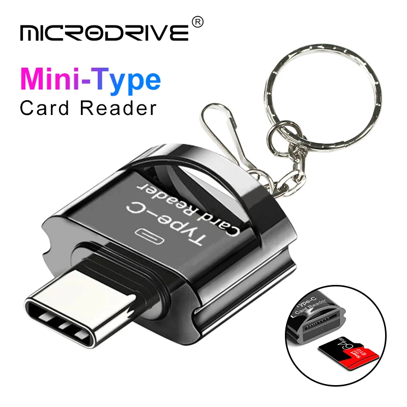 Usb C flash drive adapter / Micro mini SD memory card reader with type C / Type-C Card Reader for Mini SD / TF Card
