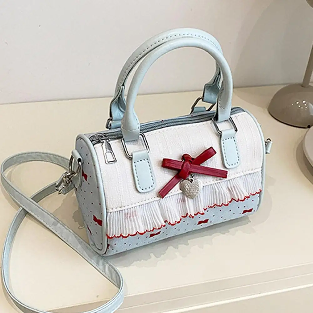 Polka Dot Handbag New Women's Fashion Shoulder Bag Korean Style Soft PU Leather Crossbody Pillow Bag Commuter Tote Handbag