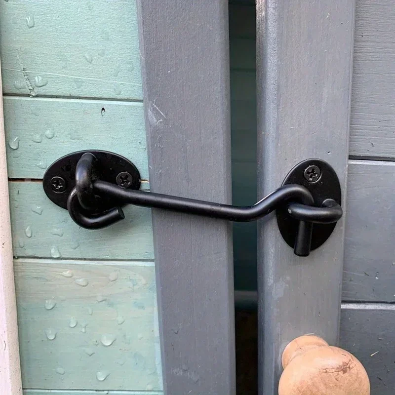 1set Vintage Door and Window Hook Stainless Steel Cabinet Door and Window Buckle Household Simple Door and Window Hook