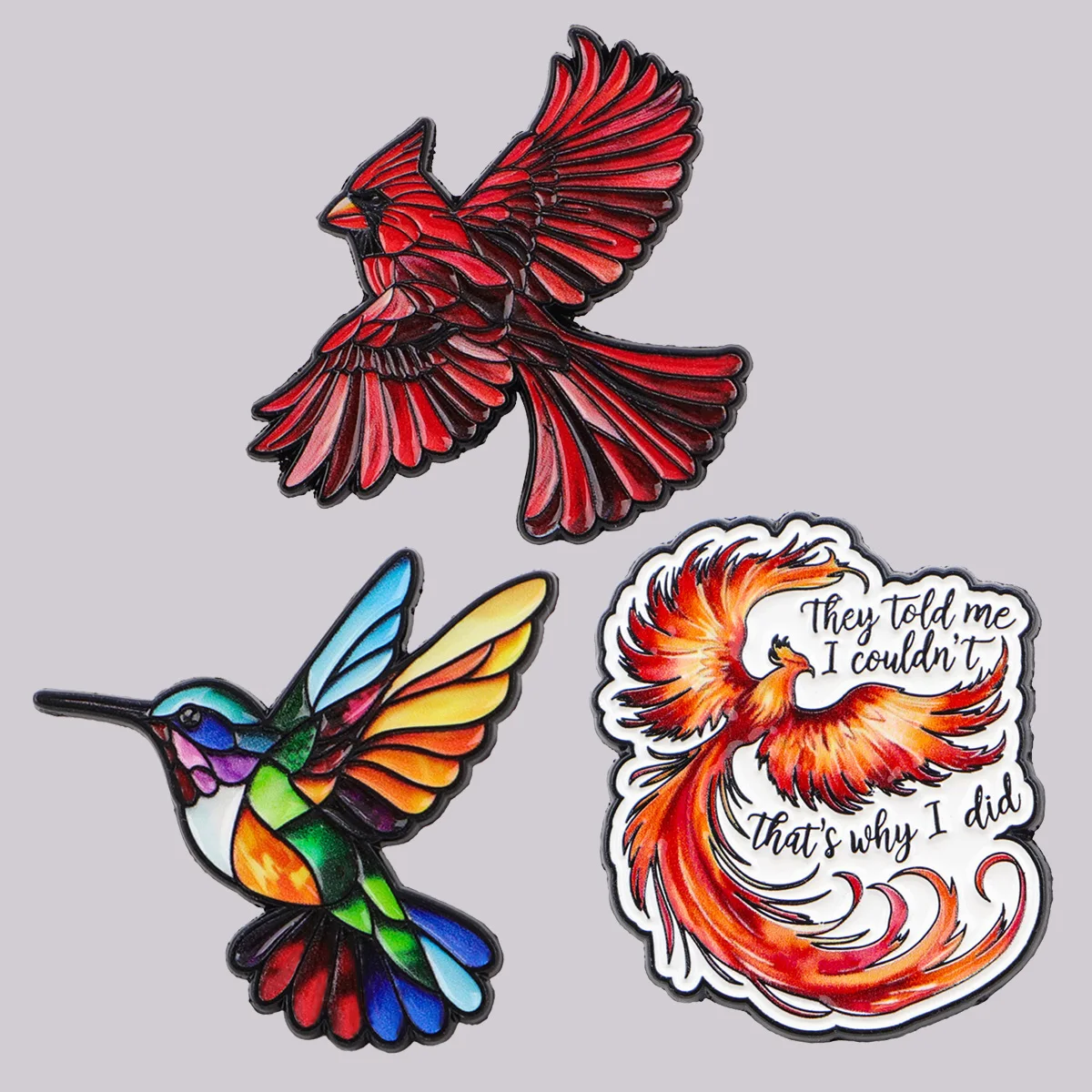 Inspirational Quote Bird Enamel Pin Cute Brooch Pines Lapel Pins Badge Clothing Accessories Fashion Jewelry Motivational Gifts