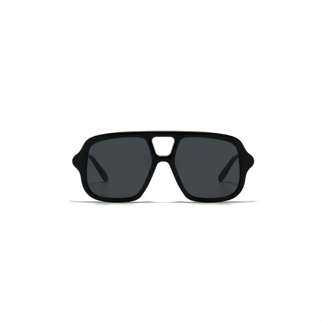 Double-Beam Square-Frame Aviator Sunglasses for Outdoor Travel and Play, Suitable for Both Men and Women