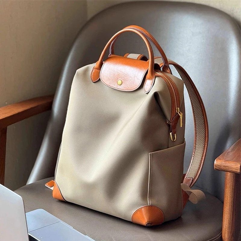2025 High Quality Luxury Women Backpack Nylon Female Handbag Students Schoolbag Travel Bag Pack Knapsack New Fashion