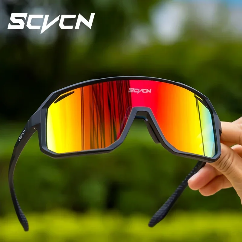 SCVCN Bike Mountain Driving Glasses Cycling Sunglasses Outdoor Sports Hiking Travel Glasses Men Bicycle Glasses UV400 Goggles