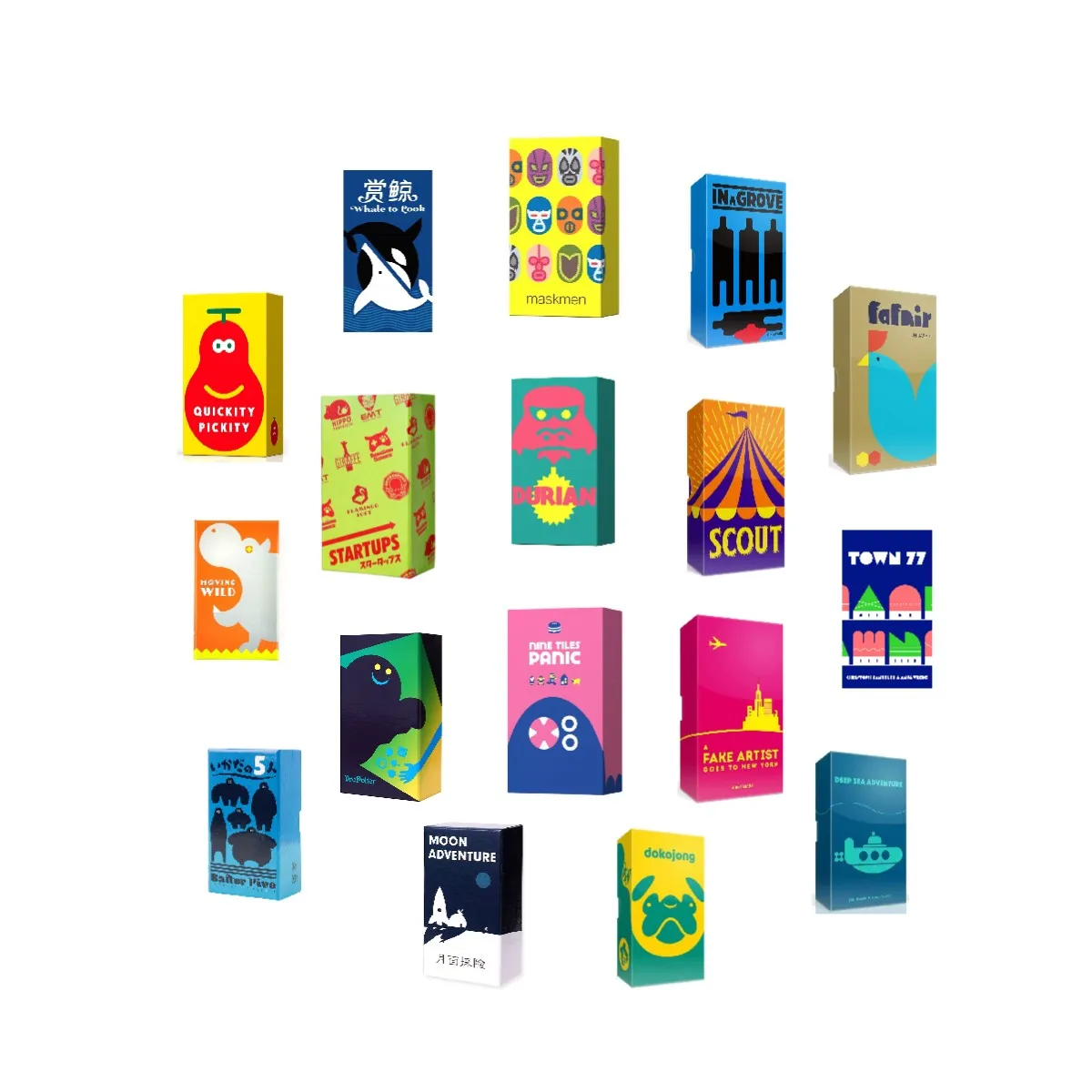 Strategy Board Game | Nine Tiles Panic | Durian | Maskemen | Startups Strategy | A Fake Artist | Scout Card • Best Family Game