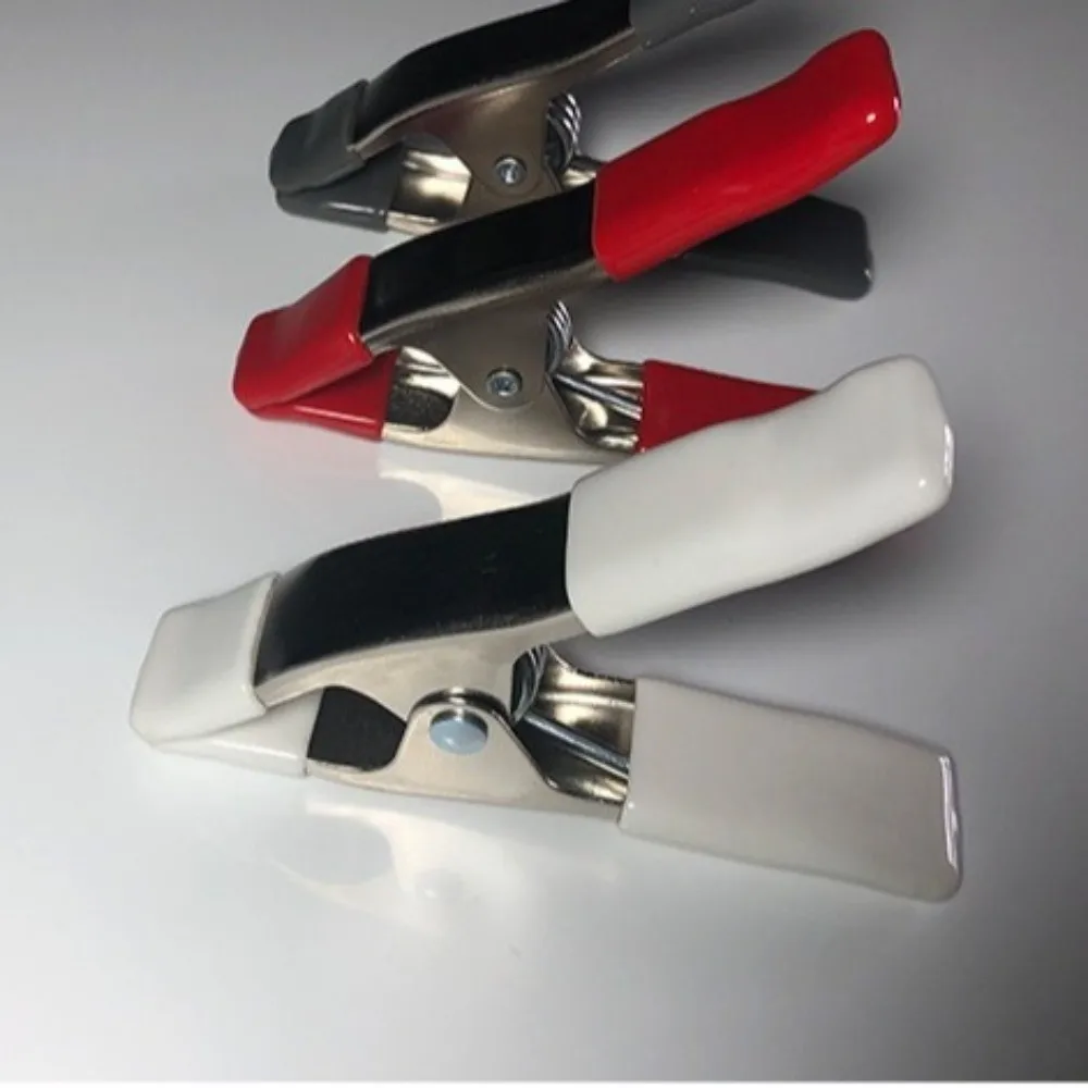 Useful Metal Wedding Dress Clip 4/6inch a-shaped Spring Clamps Multi-Purpose Non-Slip Rubber Photography Clips Backdrop Setup