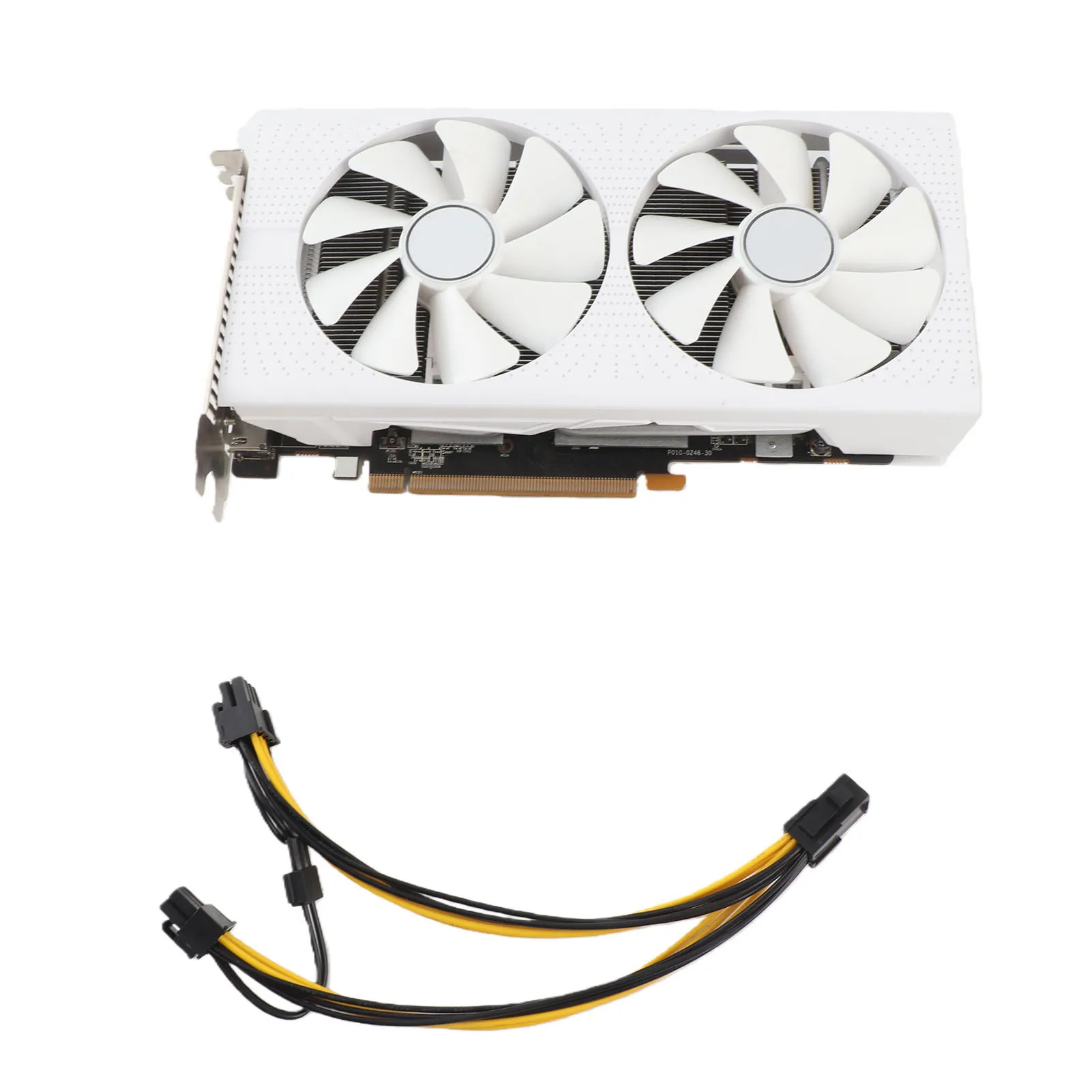RX470 8GB GDDR5 256bit Dual Fan Graphics Card PCI Express 3.0 X16 HD Multimedia Interface Gaming Graphics Card with Cable