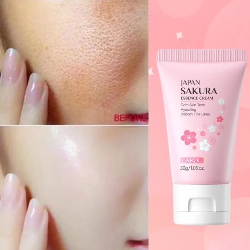 Sakura Whitening Face Cream Moisturizing Brighten Wrinkle Remover Fade Fine Lines Serum Firm Lift Shrink Pores Smooth Skin Care