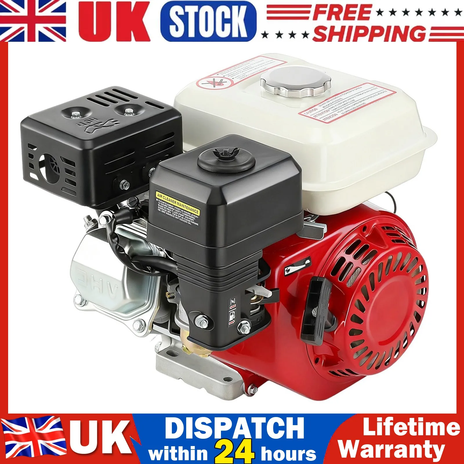 4 Stroke Replacement Petrol Engine 20mm Shaft 7HP for Honda GX160 / GX200 212cc