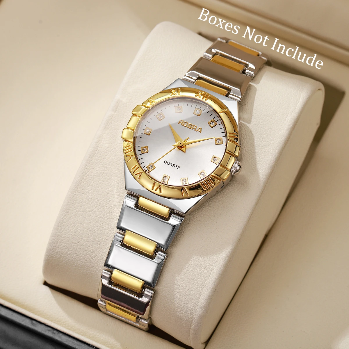 Luxury Rhinestone Women Quartz Watch Fashion Stainless Steel Strap Wristwatches For Ladies Clock Reloj Mujer（Without Box）