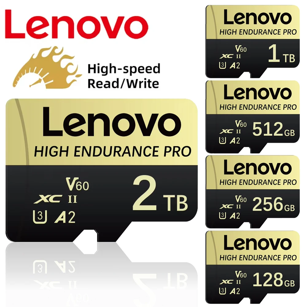 Lenovo SD Memory Card 2TB 1TB Class 10 High Speed Micro TF Card 1TB 512GB For Nintendo Switch PC Smart phone SD Card 128GB 256GB