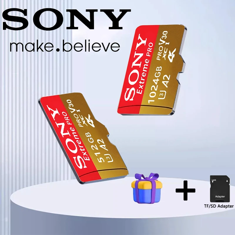 Sony Micro Memory SD Card U3 1TB 512GB 256GB 128GB 64GB SD/TF Flash Card Class 10 Memory Cards for Phone Computer PC