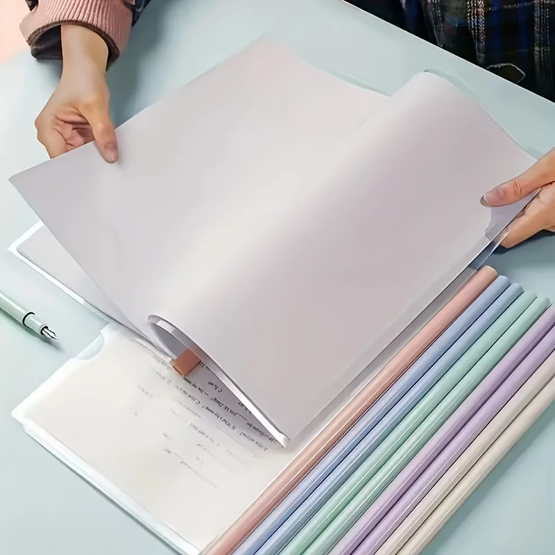 Random Color A4 Transparent Expandable File Folders | Thickened Lever Arch Clips For Reports And Resumes, Made Of Pp Material