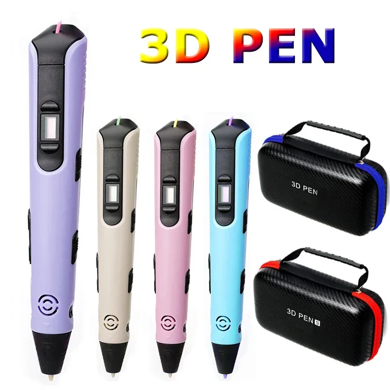 New 3D Printing Pen Children DIY Painting Toys Upgraded LCD Screen Creative Handmade Toys Niche Holiday Gift PLA Filagment