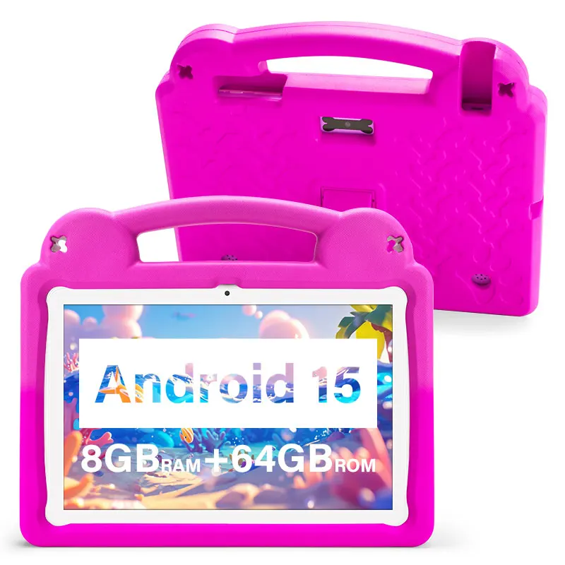 Paitanry 10.1 Inch Kids Tablet 5000Mah Octa-Core 8GB（4+4 Expand）RAM 64GB ROM A523 2.0GHZ Learning Education Children's Tablets