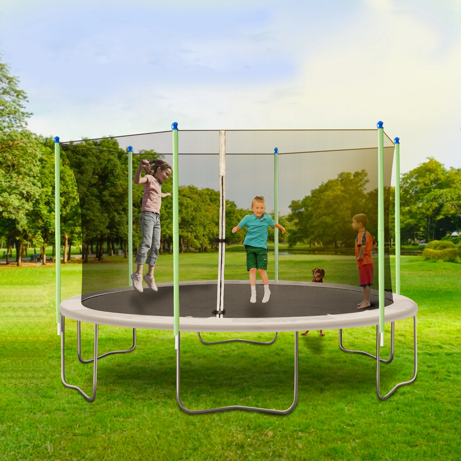 Grün Trampolin-Netzstangen, Universal-Trampolin Ersatz-Gitterstangen Für Trampoline Mit Sechs Stangen Auf Spielplätzen, Zu Hause