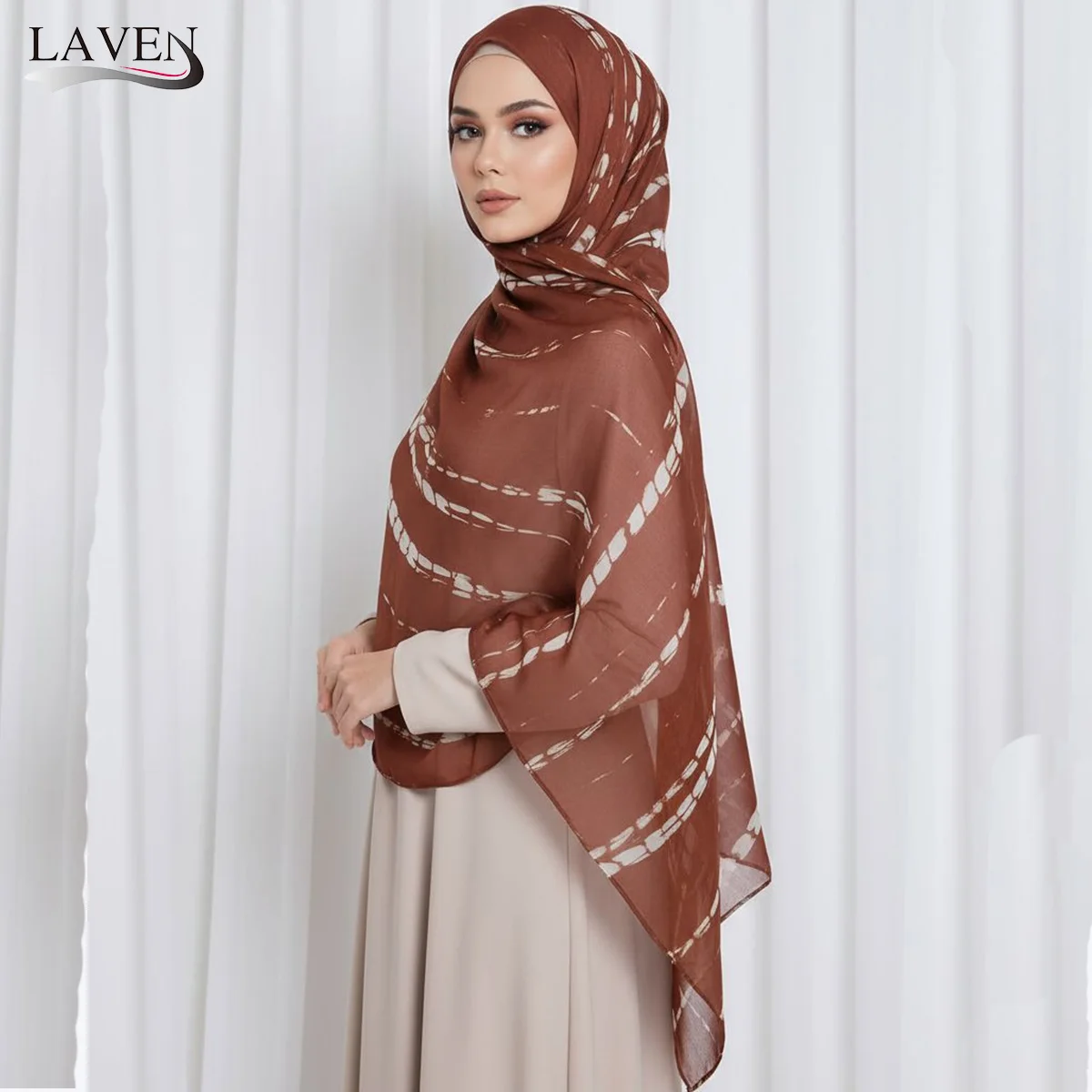 Fashion Watercolor Modal Hijab Printed Scarf For Woman Muslim Cotton Hijiab Women Scarf Turbante Feminino Africano Islam Gifts