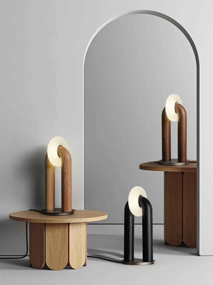 Vintage Solid Wood Table Lamps Dimmable With Touch Control Indoor Decor LED Lighting Bedroom Living Room Bedside Study Desk Lamp