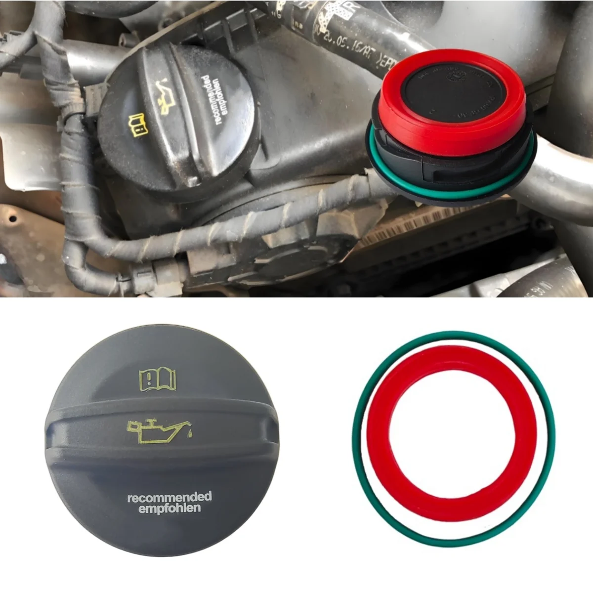 1Pc/1Set EA888 3rd Engine Oil Cap/Gasket For VW Passat B8 Golf 7 MK7 Tiguan Touran L Audi A4 A3 A6 Q5 Q7 Skoda Superb 06G103485