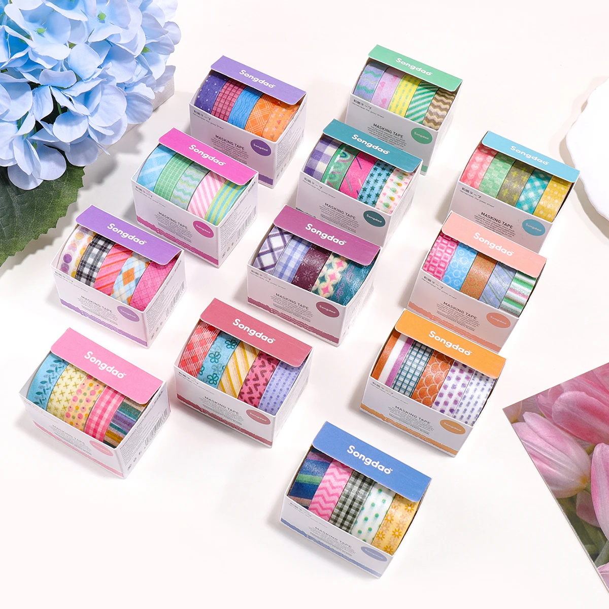 Retro Cartoon Color ful Washi Tape Set for DIY Photo Frames Diaries Gift Box Packaging Exquisite Decorative Items Cute gift