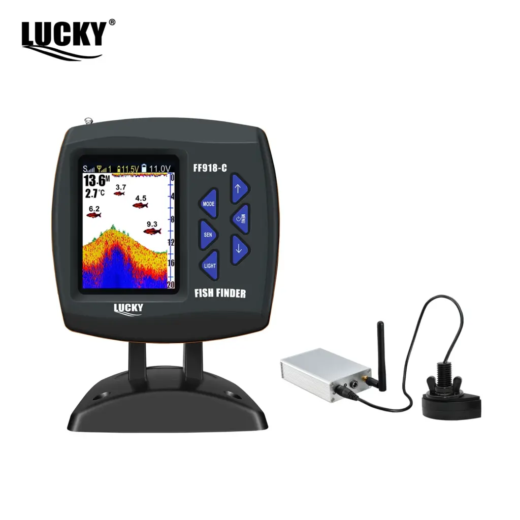Lucky FF918 Wireless Remote Control Boat Fish Finder 300m/980ft wireless operating range echo sounder