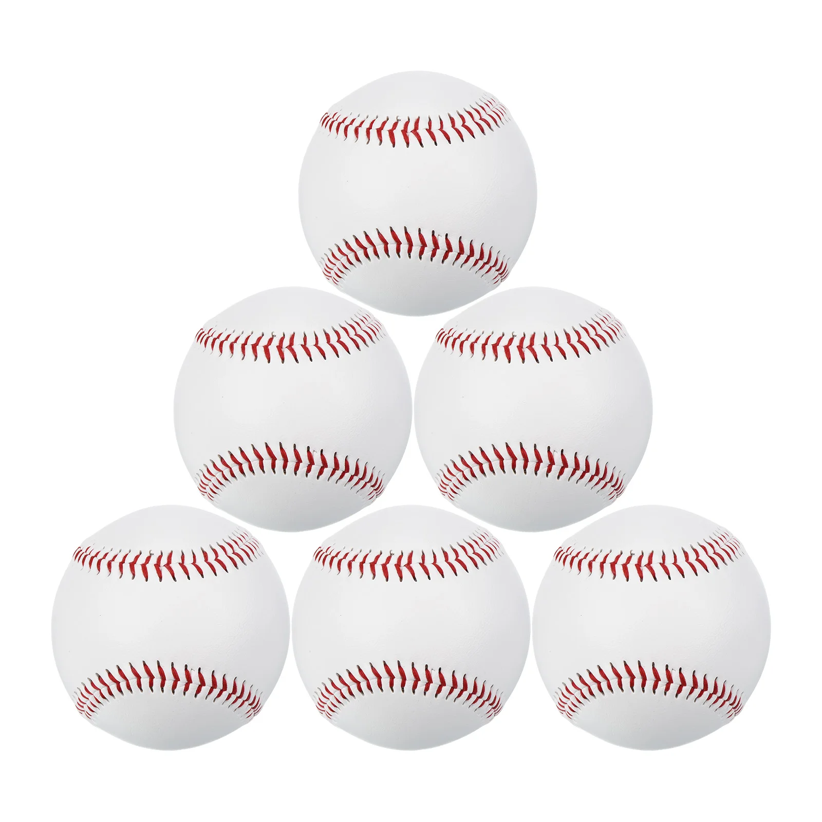 3/6/12pcs Baseball Hard Baseballs Bulk Standard Size Adult Leather Practice Training Baseball Unmarked Baseballs for Pitching 9"