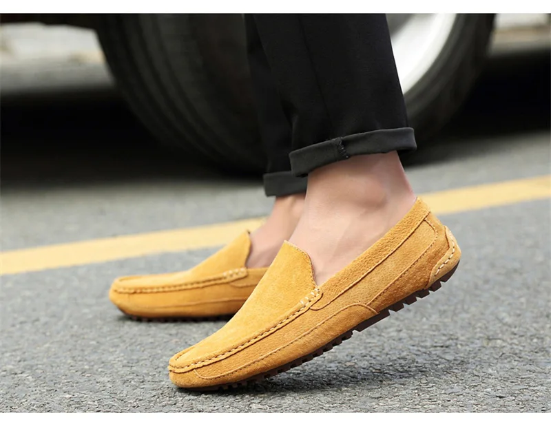 Casual Shoes For Men Boat Handmade Men Slipon Driving Male Moccasins Zapatos Suede Leather Man Loafers Luxury 2025