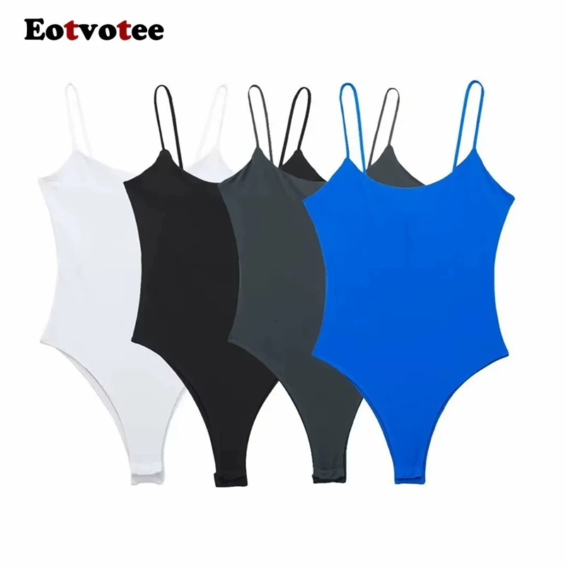 EOTVOTEE Sexy Bodysuits for Women Off Shoulder Backless Chic Bodysuits Spring Summer 2025 New Fashion Female Casual Bodysuits