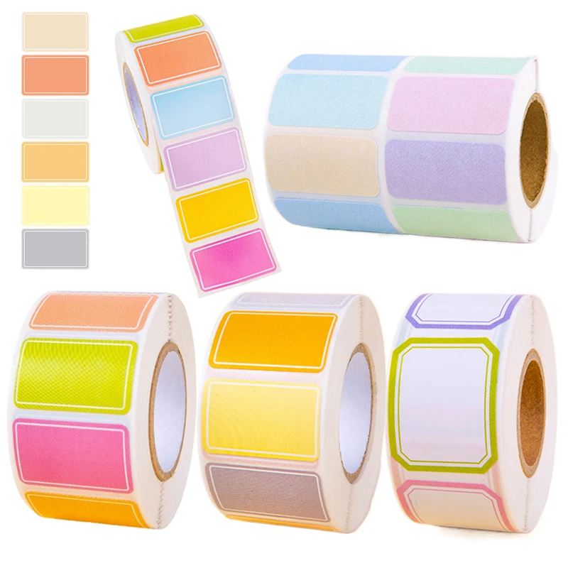 Roll Label Stickers Sticky Label Waterproof Color Name Sticker Office Supplies Stationery Stickers Classification Tool TMZ