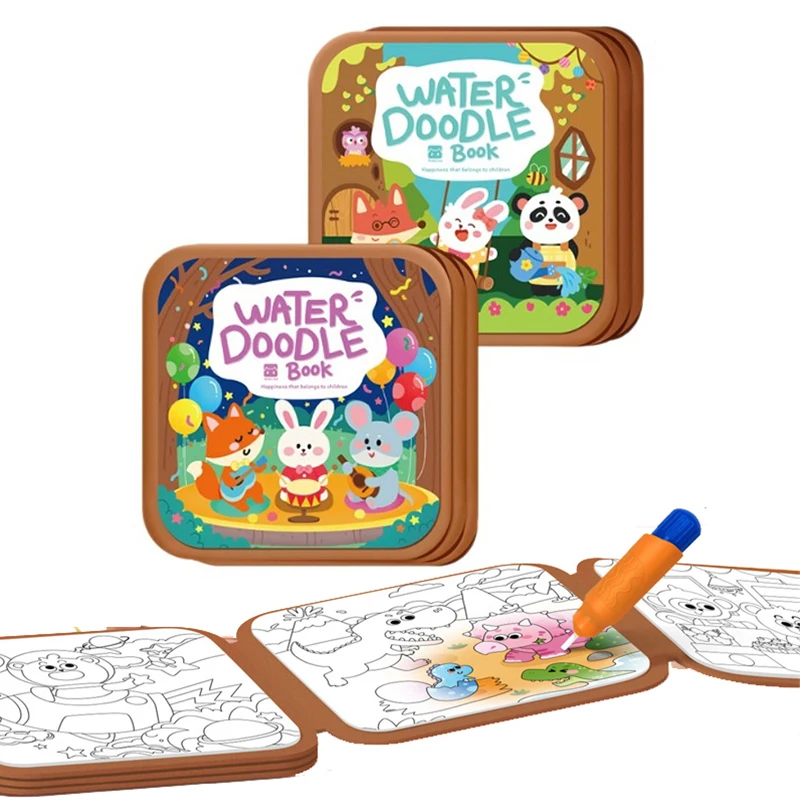 Magic Water Drawing Book Children's Montessori Reusable Coloring Book, Sensory Early Educational Learning Painting Toys for Kids