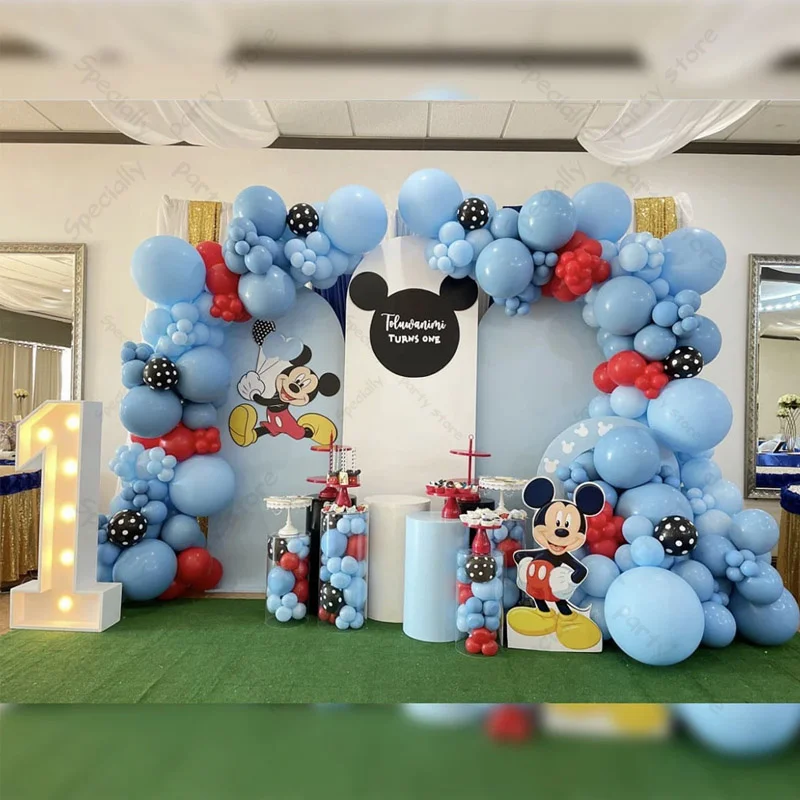 115pcs Disney Mickey Mouse Foil Balloons Themed Party Latex Air Globos Garland Arch Kit Kids Toys Birthday Party Decoration Ball