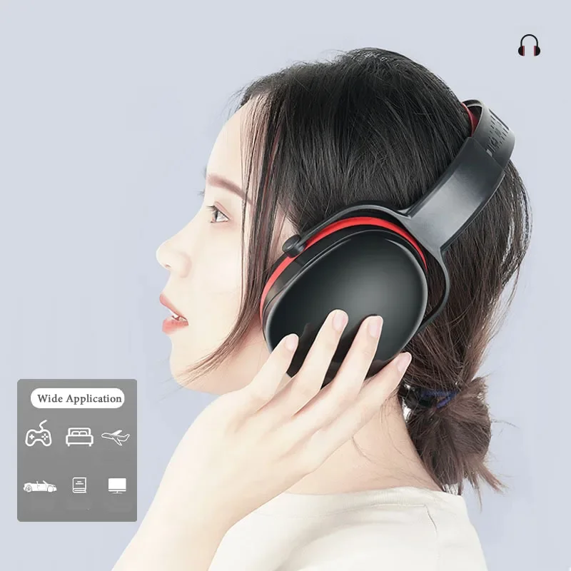 Adjustable Anti-Noise Earmuff Head SNR-35dB Noise Reduction Ear Protector For Work Study Shooting Woodwork Hearing Protection