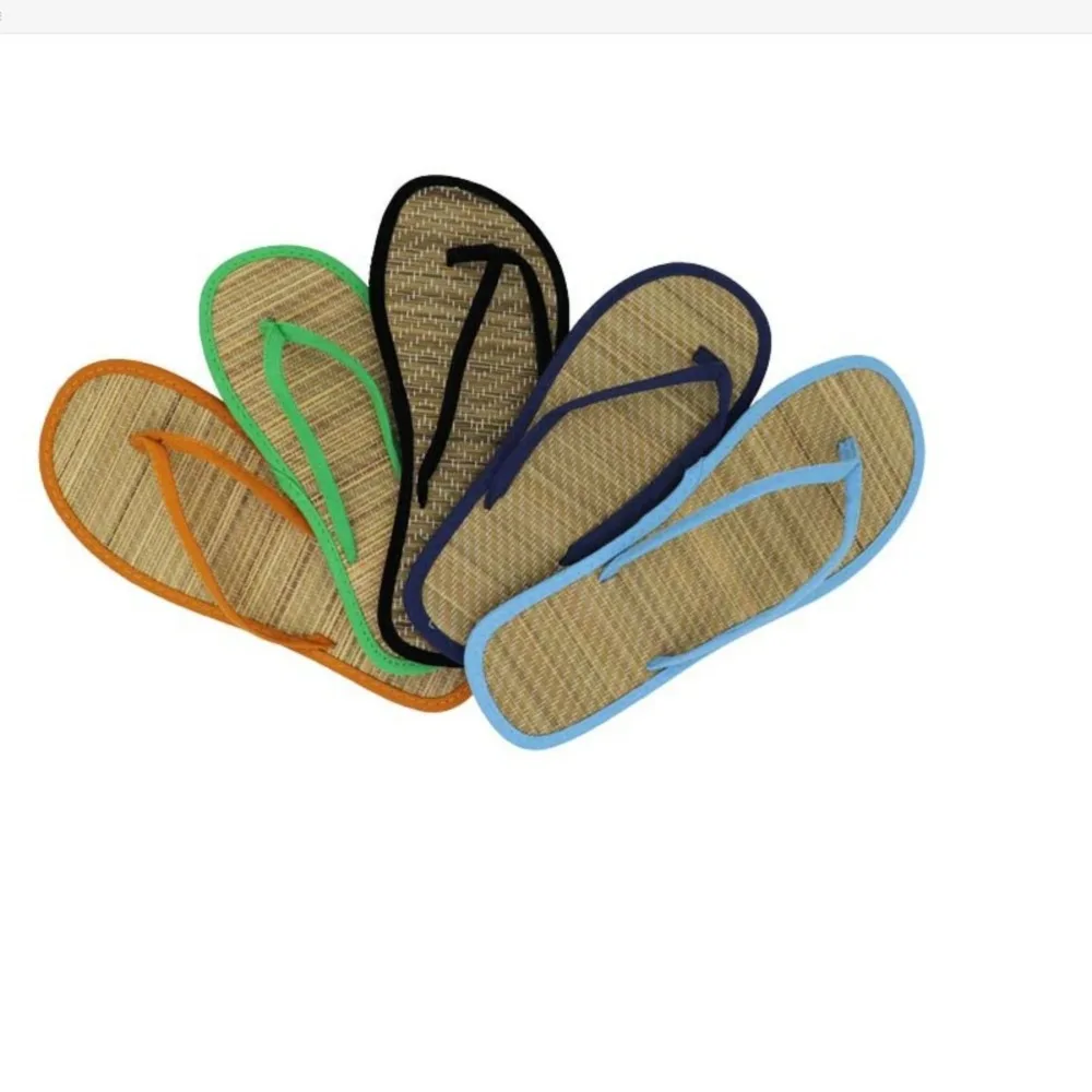 2023 Women Flat Flip-flops Slippers Comfortable Non-slip Sandals Bamboo Rattan Flip Flop Home Bathroom Fashion Slippers Zapatos