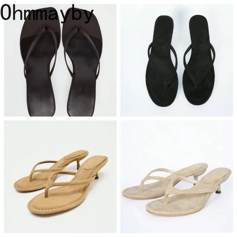 Fashion Clip Toe Low Heel Women Slippers Ladies Elegant Beach Vacation Dress Slides 2026 New Designer Summer Shoes