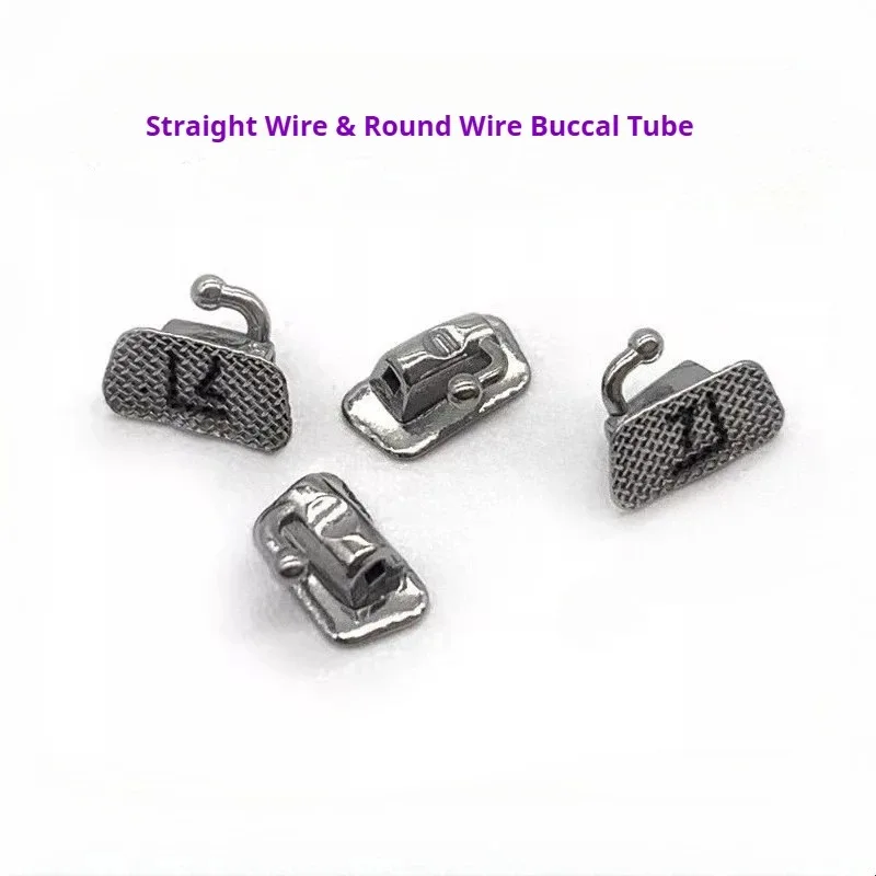Dental Straight Wire Buccal Tube 4*1 Bondable 7 Tooth Position 4PCS/Pack Medical Stainless Steel Orthodontic Tool