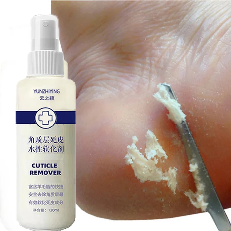 Foot Cuticle spray Remove Dead Foot Exfoliator Softener Remove Dead Skin and Calluses Foot Mask Pedicure Nail Enhancer 120ml