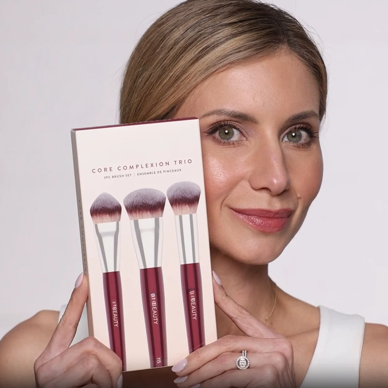 Core Complexion Trio Brush Set 3PC Face Brushes 116 Small Round Complexion 115 Contoured Foundation 114 Dual-Sided Concealer