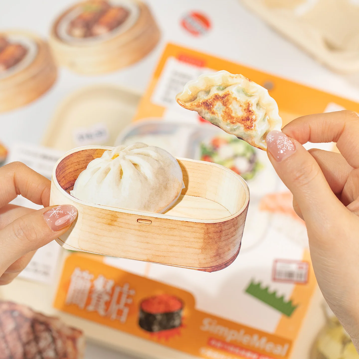 20pcs Creative Vegetable Snacks Handbook Decoration Sticker Material Pack DIY Scrapbooking Aesthetics Stationery